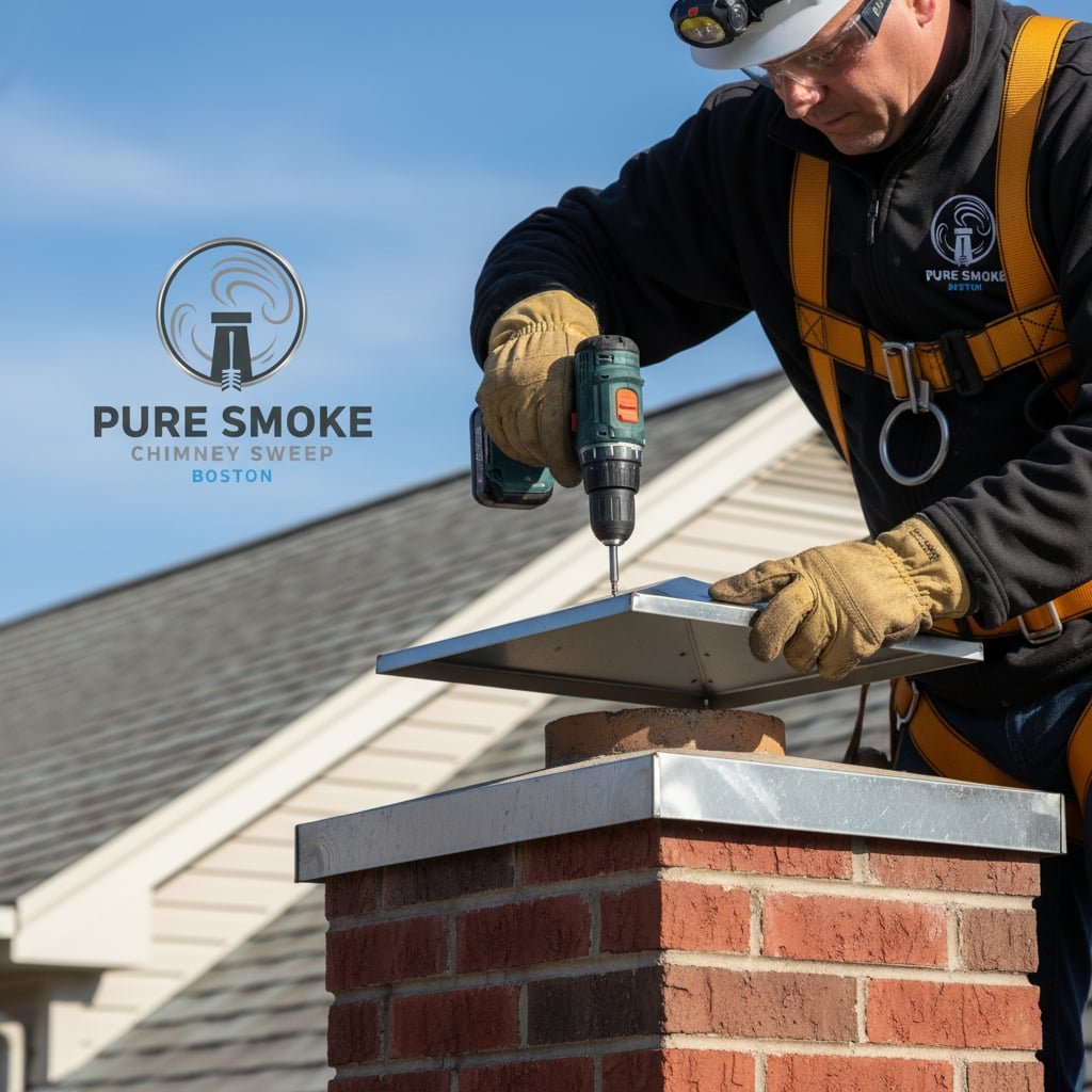 Boston Chimney Cap Installation